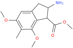 1-carbomethoxy-2-amino-5,7-dimethoxy-6-methylindan.png